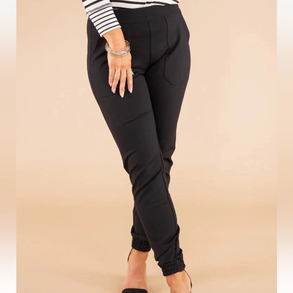 SPANX The Perfect Pant Ankle Joggers Black Size Small